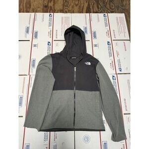 NORTH FACE Gray Fleece Zip Jacket Sweater Size Teen Unisex XL (14/16), Preowned